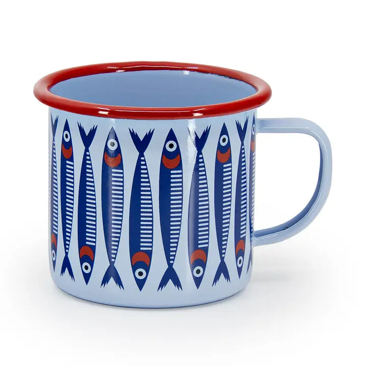 Anchovies Enamelware Large Mug (16 oz)